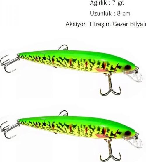 2 Adet Rapala Lures Yapay Yem7 Gr.8cm Turna Levrek Rapala LüferAilesi JigYem