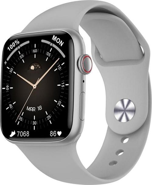 Winex 2023 Watch 7 Series FullSecreen NO1 Android İos Uyumlu Akıllı Saat Gümüş