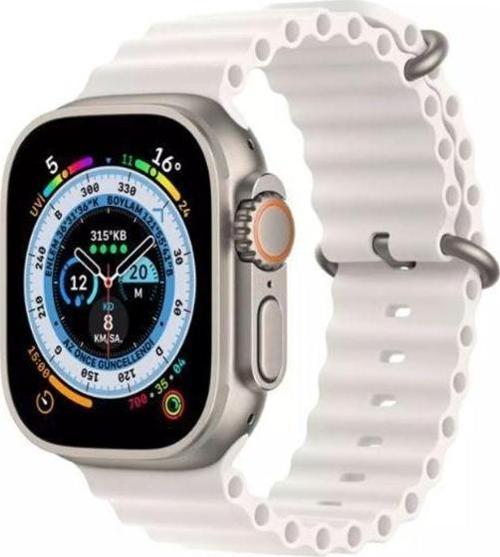 2024 Watch 8 Pro Max Amoled Ekran Android İos Uyumlu Akıllı Saat Beyaz