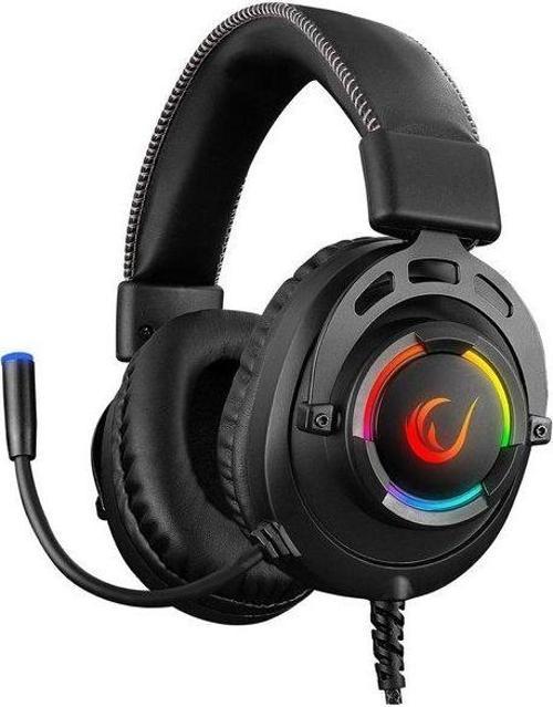 RM-K28 Ghost Siyah 7.1 Surround Usb Rgb Işık Efektli Gaming Oyuncu Mikrofonlu Kulaklık Siyah