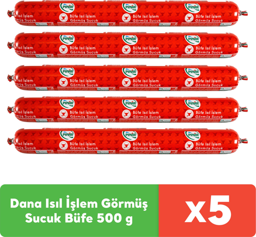 Dana Isıl İşlem Görmüş Sucuk Büfe 500 g x 5 adet
