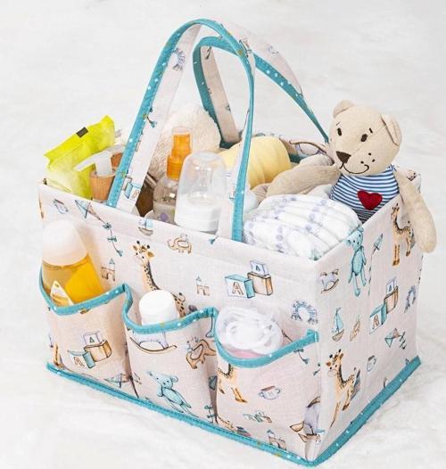 Baby Kullanımı Kolay Desenli Taşınabilir Bakım Çantası (yeşil)