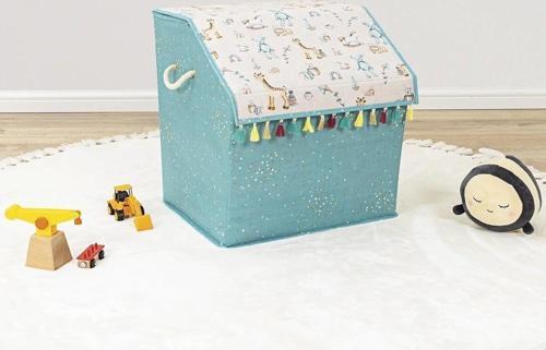 Baby Püsküllü Köşeli Kapaklı Kutu Düzenleyici Çok Amaçlı Organizer Kutu (yeşil)