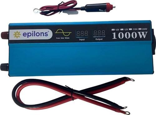 12v 1000w Tam Sinus İnverter (220v Çevirici) - Taşınabilir Güç Kaynağı