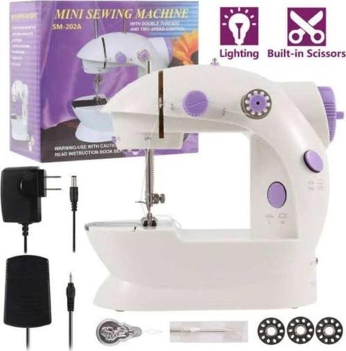 Dikiş Makinesi Sew Whiz Elektrikli Veya Pille Çalışabilen Çift Kademeli Işıklı Mini