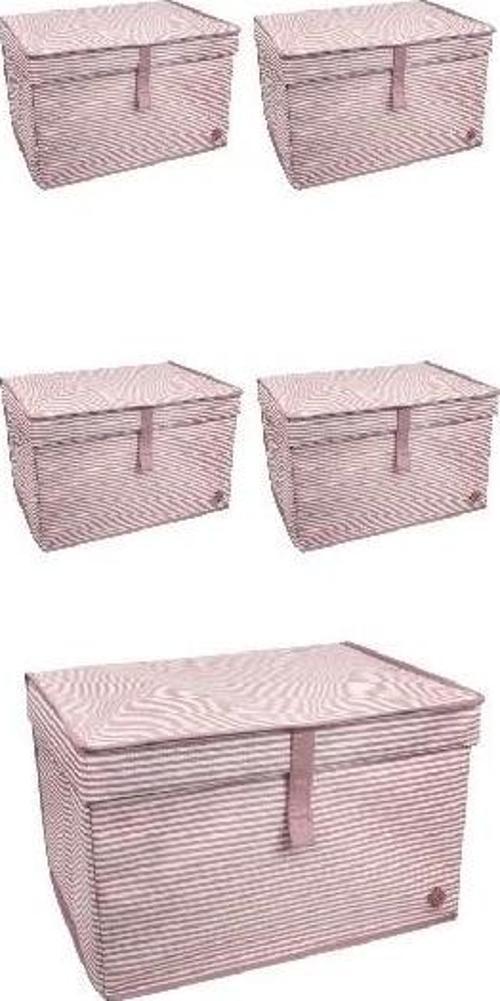 Düzenleyici Kutu Organizer Cırtlı Saklama Hurç Maxi Boy 30cm X 40cm X 50cm (5 Adet)