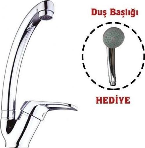 Mix Kuğu Mutfak Evye Batarya  + Duş Başlığı Hediyeli