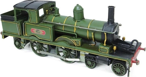 Vintage Tasarım Dekoratif Metal Lokomotif