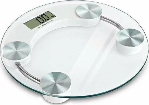 Yuvarlak Şeffaf Dijital Cam Baskül Terazi Tartı