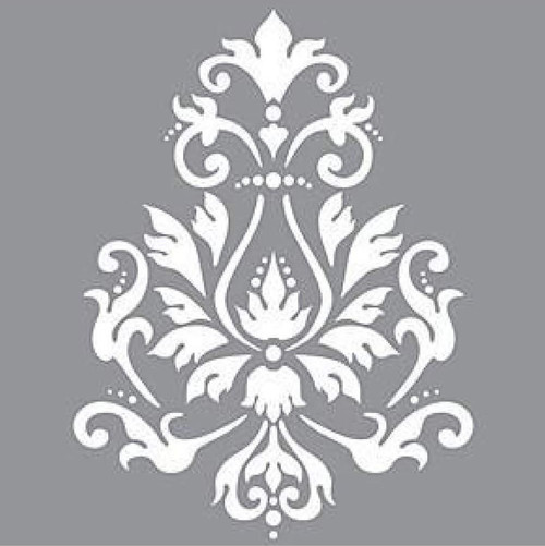 Damask 15 Stencil Boyama şablonu 30x30 cm, Duvar Stencil, Fayans Stencil, Mobilya Stencil