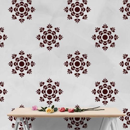 Desen -6 Stencil Boyama şablonu 30x30 cm, Duvar Stencil, Fayans Stencil, Mobilya Stencil