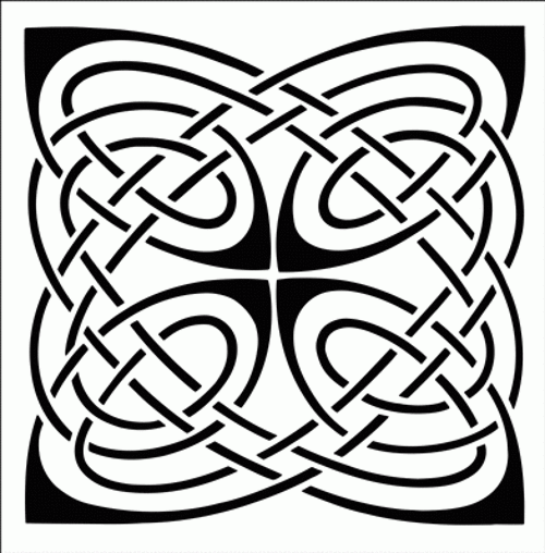 Celtic Karo 2 Stencil Boyama şablonu 30x30 cm, Duvar Stencil, Fayans Stencil, Mobilya Stencil