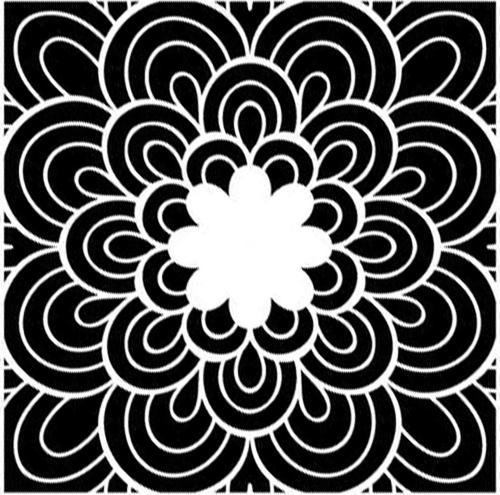 Çiçek Mandala Stencil Boyama şablonu 30x30 cm, Duvar Stencil, Fayans Stencil, Mobilya Stencil