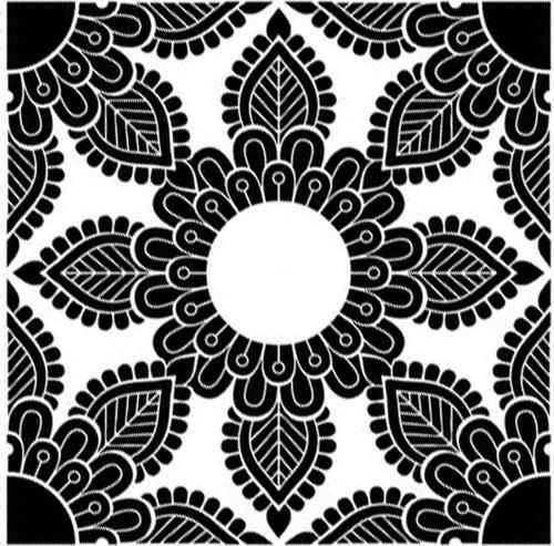 Geometrik Mandala Stencil Boyama şablonu 30x30cm,Duvar Stencil, Fayans Stencil, Mobilya Stencil