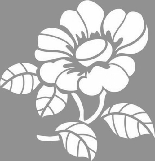 Magnolia Stencil Boyama şablonu 30x30 cm, Duvar Stencil, Fayans Stencil, Mobilya Stencil