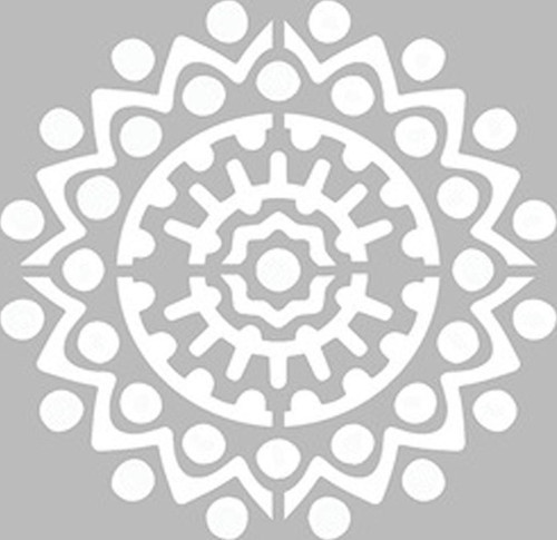 Mandala 18 Stencil Boyama şablonu 30x30 cm, Duvar Stencil, Fayans Stencil, Mobilya Stencil