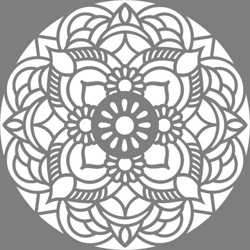 Mandala 37 Stencil Boyama şablonu 30x30 cm, Duvar Stencil, Fayans Stencil, Mobilya Stencil