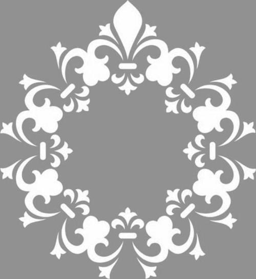 Mandala Çerçeve Stencil Boyama şablonu 30x30 cm, Duvar Stencil, Fayans Stencil, Mobilya Stencil