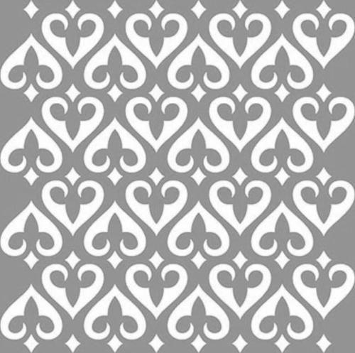 Karo Kalp Stencil Boyama şablonu 30x30 cm, Duvar Stencil, Fayans Stencil, Mobilya Stencil