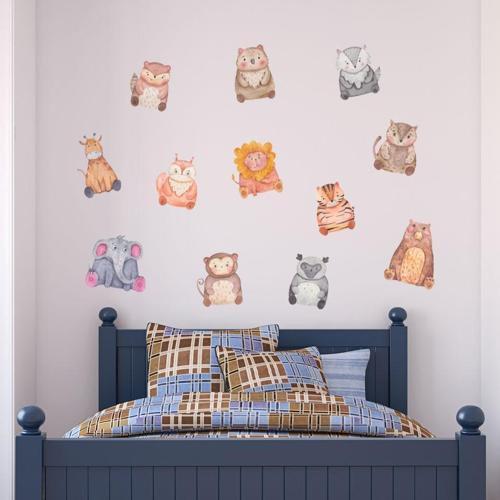 Hayvanlar Çocuk Duvar Stickerı 50x70cm