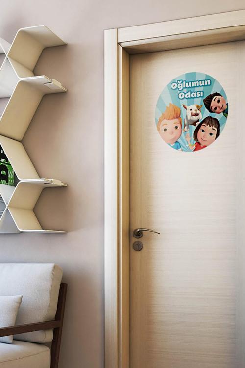 Oğlumun Odası Kapı Sticker, Çocuk Odası Duvar Sticker