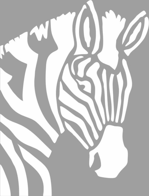 Zebra Stencil Boyama şablonu 30x30 cm, Duvar Stencil, Fayans Stencil, Mobilya Stencil