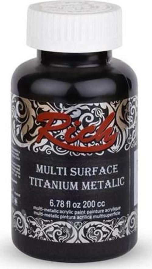 Multi Surface Titanium Metalic Akrilik Boya 200cc N:2544 Siyah