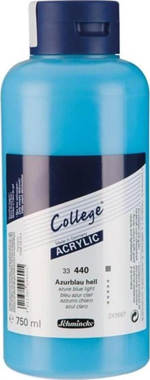 College Akrilik Boya 750ml - 440 Azure Blue Light
