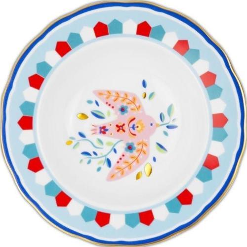 Mamma Mia Kuş Desenli Tabak 22 cm
