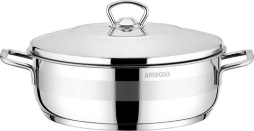 Saphire 34 cm Basık Tencere - Çelik Kapak