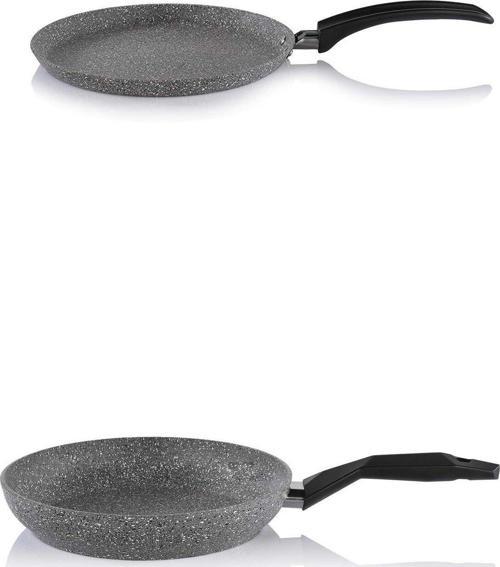 28 CM Granit Tava Ve 25 CM Krep Tavası