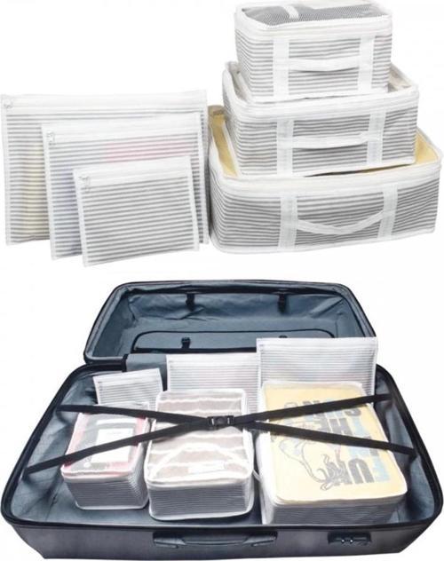 Bavul İçi Organizer Seti - Yatak Odası Organizer Set - Makyaj Organizer Mini Hurçlar (6 Parça)