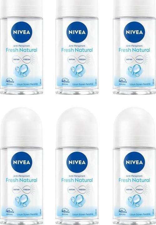 Women Roll On Fresh Natural 25 ml 6 Adet