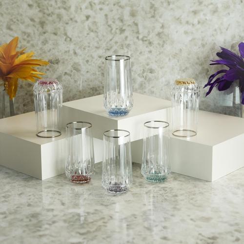 Fiona 6'lı Meşrubat Bardağı Platin 300 ml