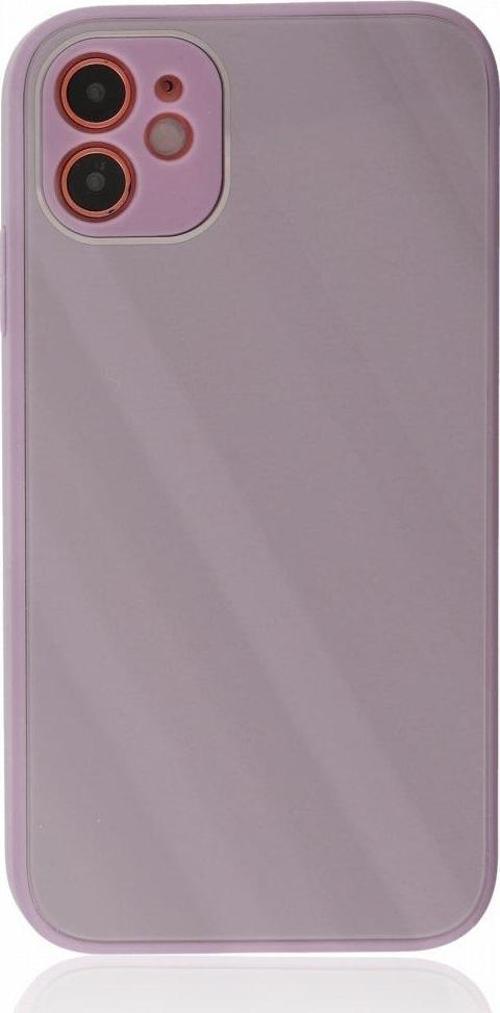 Apple iPhone 12 Kılıf Kamera Korumalı Arkası 9H Temperli Cam Yüzey Soft Tasarım Glass Kapak