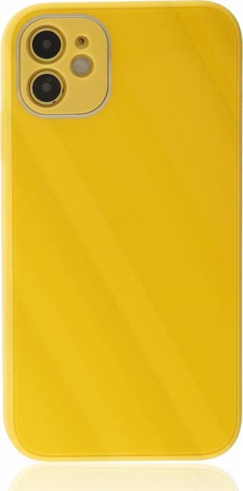 Apple iPhone 12 Kılıf Kamera Korumalı Arkası 9H Temperli Cam Yüzey Soft Tasarım Glass Kapak