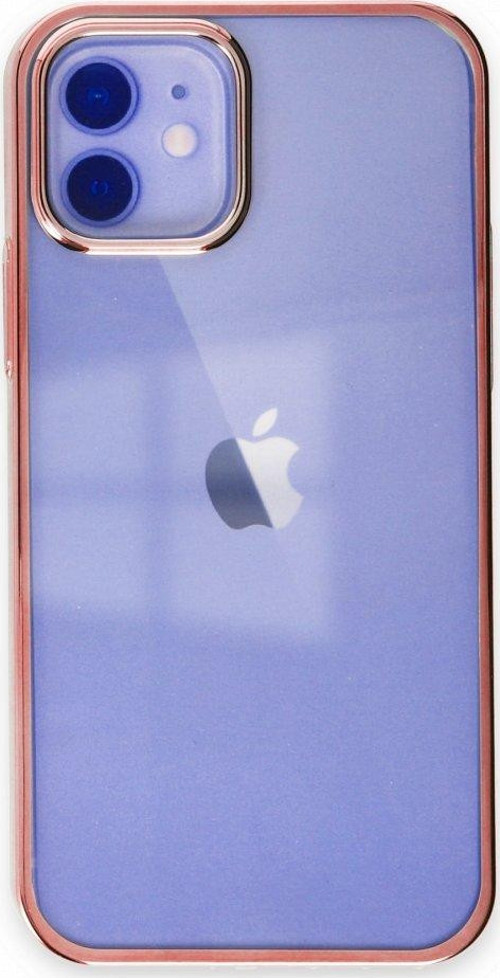 Apple iPhone 12 Kılıf Kenar Çerçeve Sert p.c Lens Koruma Çerçeveli Element Kapak