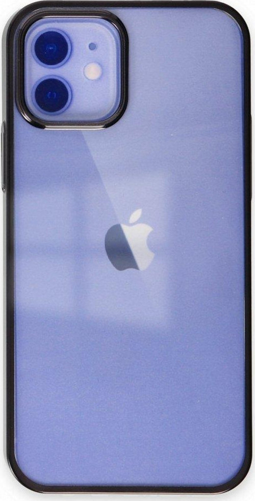 Apple iPhone 12 Kılıf Kenar Çerçeve Sert p.c Lens Koruma Çerçeveli Element Kapak