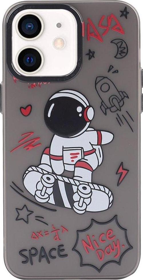 Apple iPhone 12 Kılıf Soft ve Pastel Renkli Desenli Silikon Prada Kapak