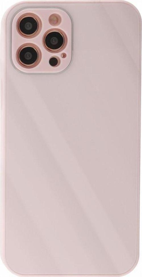 Apple iPhone 12 Pro Kılıf Kamera Korumalı Arkası 9H Temperli Cam Yüzey Soft Tasarım Glass Kapak