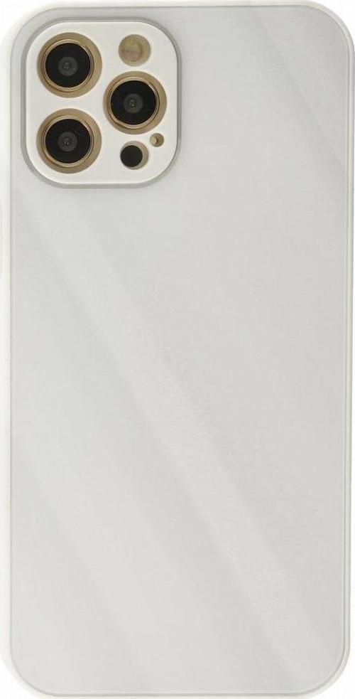 Apple iPhone 12 Pro Kılıf Kamera Korumalı Arkası 9H Temperli Cam Yüzey Soft Tasarım Glass Kapak