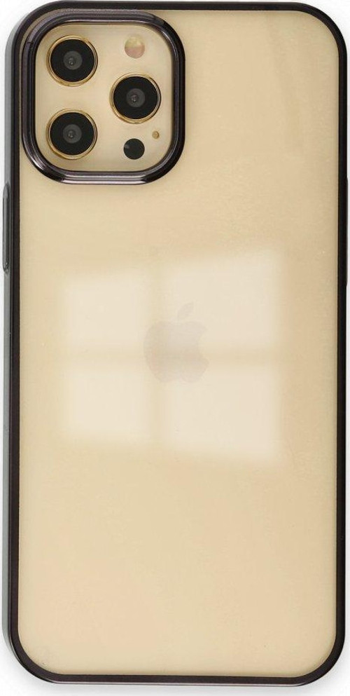 Apple iPhone 12 Pro Max Kılıf Kenar Çerçeve Sert p.c Lens Koruma Çerçeveli Element Kapak