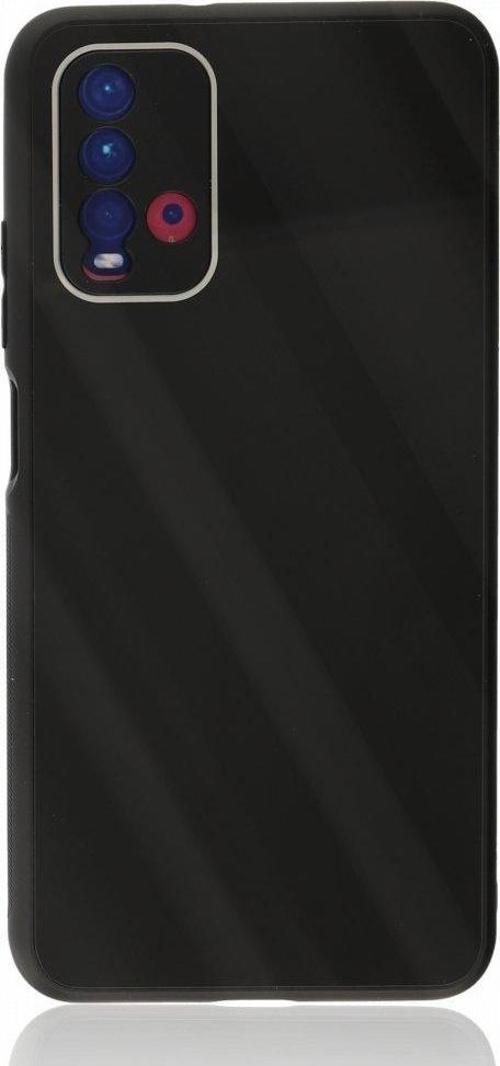 Xiaomi Redmi 9T Kılıf Kamera Korumalı Arkası 9H Temperli Cam Yüzey Soft Tasarım Glass Kapak