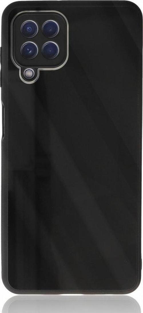 Samsung Galaxy A32 Kılıf Kamera Korumalı Arkası 9H Temperli Cam Yüzey Soft Tasarım Glass Kapak