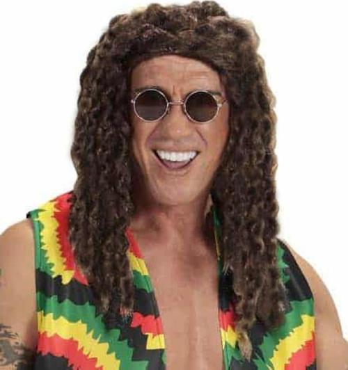 Kahve Renk Joe Dreadlocks Astarlı Kabarık Bob Marley Reggae Rasta Peruk 1 Adet