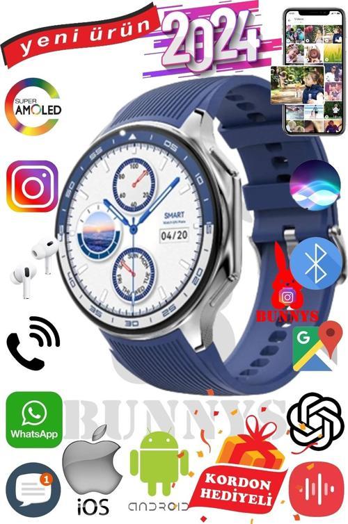 Omix X600 Uyumlu Akıllı Saat Konuşma Özellikli Metal Kordon Hediyeli