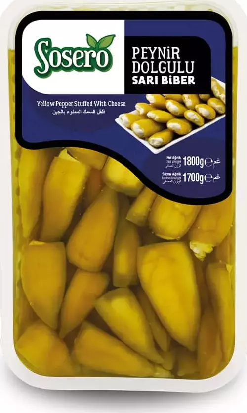 Peynir Dolgulu Balık Biber 1800 Gr Tabak