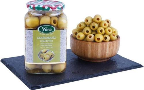 Çekirdeksiz Yeşil Zeytin 2 X 450  gr (161-180 Kalibre)