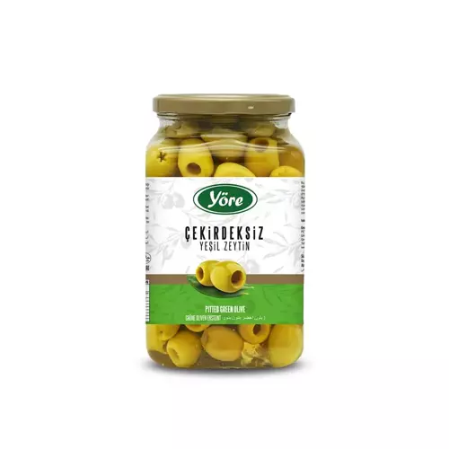 Çekirdeksiz Yeşil Zeytin 2 X 450  gr (161-180 Kalibre)