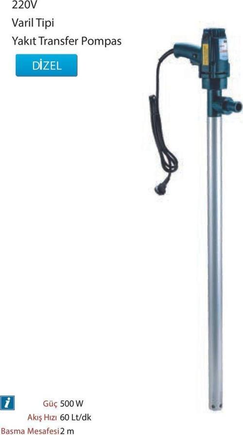 Mttp600Cac 220V Varil Tipi Yakıt Transfer Pompası